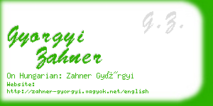 gyorgyi zahner business card